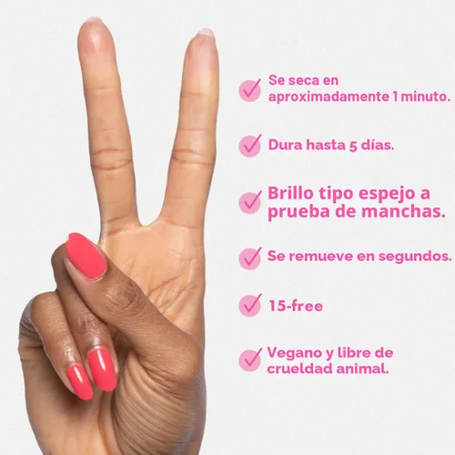 Vista 5 de Olive & June Esmalte de uñas de verano de secado rápido Secado rápido instantáneo a prueba de manchas 15 libre de veganos sin crueldad Dura