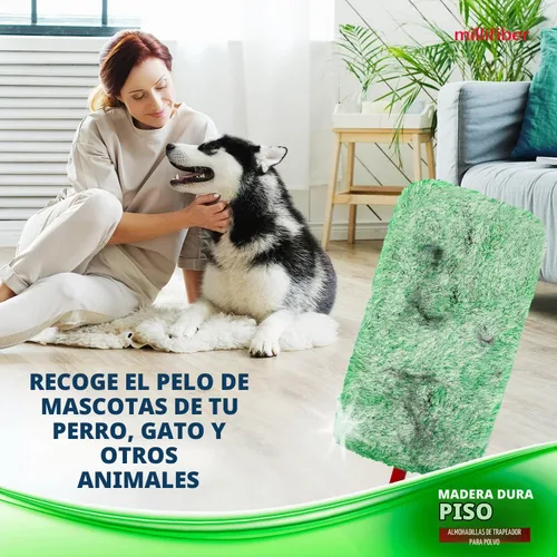 Vista 3 de Recarga de plumero para piso Millifiber 15x8 Pulgadas - Recarga de plumero resistente para mascotas compatible con todas las cabezas de mopa