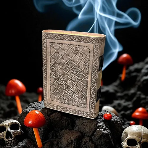Vista 4 de Raven Leather Journal Embossed Celtic Raven Notebook Vintage Deckle Edge Paper Grimoire Gothic Wiccan Spell Book of Shadows & Sketchbook