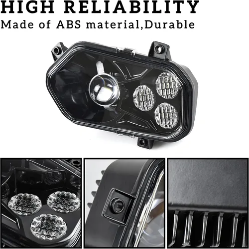 Vista 3 de SAUTVS Faros LED con Ojo de Ángel para Sportsman, Faros LED Delanteros con Luces de Haz Alto y Bajo para Polaris Sportsman 400 500 550 570 800 850