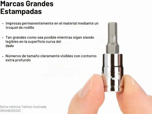 Vista 6 de TEKTON Juego de llaves hexagonales, 10 piezas SHB90105