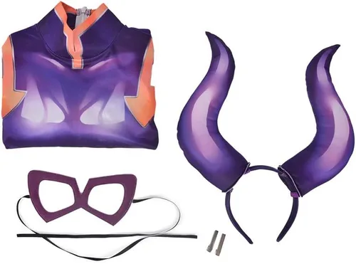 Vista 6 de miccostumes Disfraz de cosplay con estampado 3D de héroe de anime para mujer con gorro