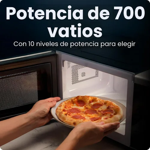 Vista 4 de Chefman Horno microondas para encimera de 0.7 pies cúbicos, 700 vatios con 10 niveles de potencia, 6 ajustes de cocción preestablecidos con cocción