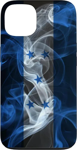 Vista 7 de iPhone 16 Smoky Honduras Flag - Funda de orgullo hondureño estilo humo