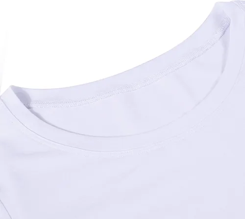 Vista 19 de Camiseta corta para mujer, cuello redondo, manga 3/4, casual, Y2K, linda camiseta corta para yoga