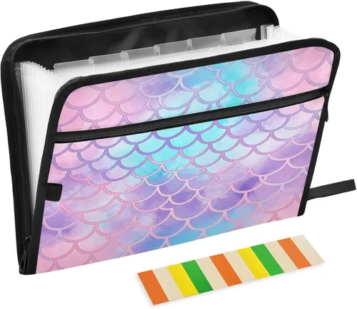 Vista 35 de Gredecor 13 Pockets File Folder Organizer A4/Letter Water Resistant Document Bag with Zipper Filing Folder Expanding File Pouch Storage for School