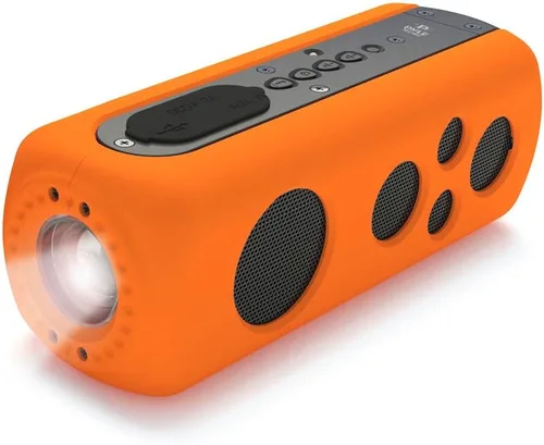 Vista 9 de Pyle Sound Box Splash - Altavoz portátil deportivo, inalámbrico, resistente al agua, compatible con Bluetooth, audio estéreo con conector de entrada