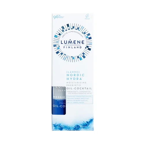 Vista 2 de Lumene Nordic Hydra - Aceite prebiótico hidratante para cóctel – Aceite facial bifásico nutritivo para piel deshidratada y reparación de barreras