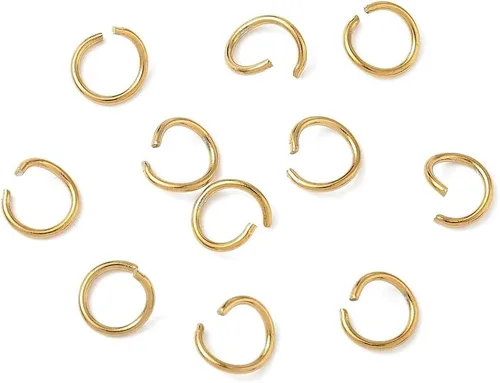 Vista 24 de HDSupplies 100 piezas - 4mm de argollas de acero inoxidable 304 de tono negro - Calibre 22 (espesor de 0.6mm)
