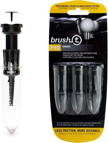 Vista 22 de BRUSH-T Premium Plastic Golf Tees, Unbreakable Innovative Design, Consistent Height, Perfect Golf Gift for Men and Women. Golfing Tees, Works with