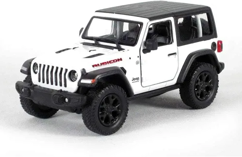 Vista 10 de KiNSMART - Vehículo de juguete modelo Jeep Wrangler Rubicon todoterreno 4x4 de 5 pulgadas, escala 1:34, réplica de coche de metal fundido
