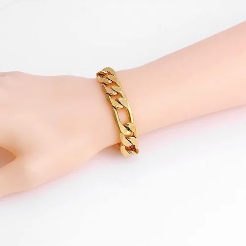 Vista 2 de Pulsera minimalista para hombres y mujeres cadena de platinos X plata de 018 pulgadas o pulsera para hombres de 18 quilates 87in de oro joyería