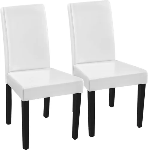 Vista 26 de Yaheetech Juego de 4 sillas de comedor tapizadas para cocina, color marrón Marrón oscuro