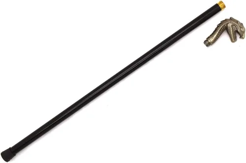 Vista 7 de Snake Eye Tactical Mango de peltre para bastón de caminar de 34.5 pulgadas con pequeño almacenamiento sin hoja