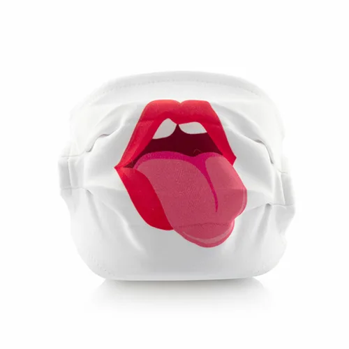 Vista 5 de Mascarilla Higiénica de Tela Reutilizable Tongue Luanvi Talla M Pack de 3 uds