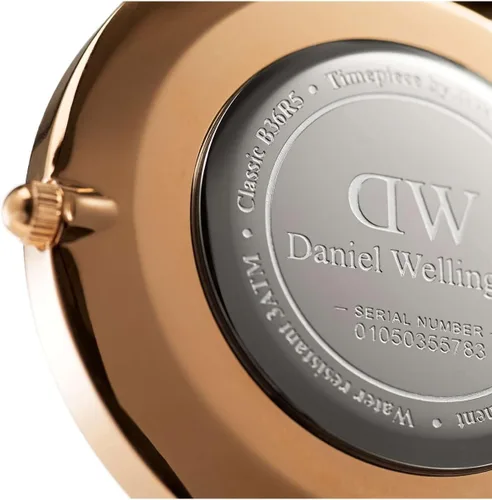 Vista 6 de Daniel Wellington Reloj clásico de tela de oro rosa (poliéster)