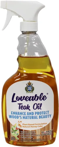 Vista 13 de EcoDecors Loveable - Botella de spray de aceite de teca de 24 onzas, paquete de 2 Perfect for teak patio furniture, shower benches, garden
