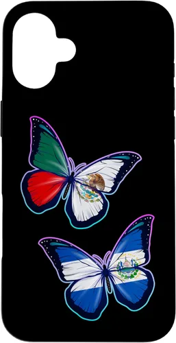 Vista 23 de El Salvador y México bicultural Roots - Carcasa para iPhone 17 (versión mariposa)
