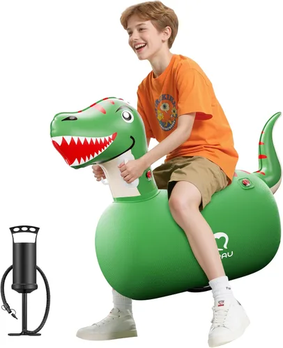 Vista 12 de QPAU - Juguete inflable de tolva hinchable, 1 paquete con bomba de mano Toro