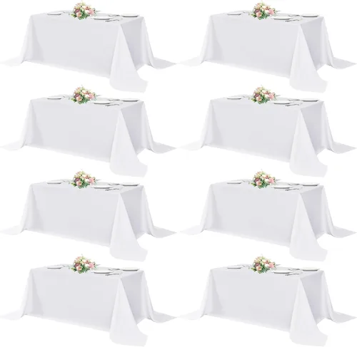 Vista 40 de Sancua Mantel cuadrado resistente a manchas y arrugas, lavable, de poliéster, decorativo de tela para mesa de comedor, fiestas de bufé y campamento