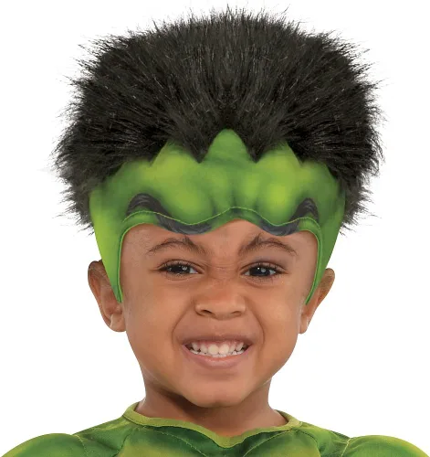 Vista 2 de SUIT YOURSELF Disfraz de Hulk Muscle para bebés, incluye un mono acolchado y un sombrero con pelo, Varios