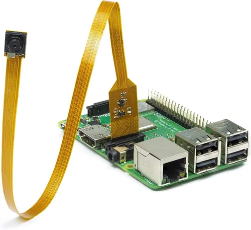 Vista 2 de Arducam 1/4 pulgadas 5 megapíxeles sensor mini cámara módulo con cable flexible para Raspberry Pi 4B, 3B+, 2B