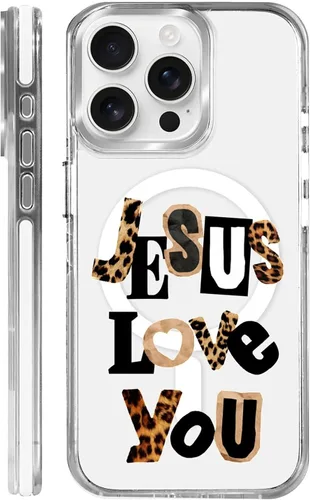 Vista 49 de Funda para iPhone 13/14 [compatible con Magsafe], funda magnética transparente de silicona a prueba de golpes con patrón de versículos de la Biblia