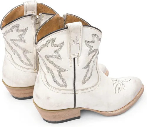 Vista 3 de Mezcalero Botines para Mujer con acabado vintage y costuras occidentales - Maye