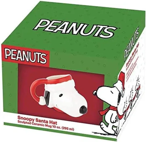 Vista 3 de Peanuts Snoopy Santa Hat - Taza de cerámica esculpida