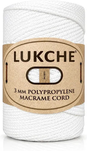Vista 43 de Cuerda de macramé premium de poliéster de 3 mm (134.44 metros), (250 g) 100% cuerda de macramé de polipropileno, hilo de crochet de macramé colorido