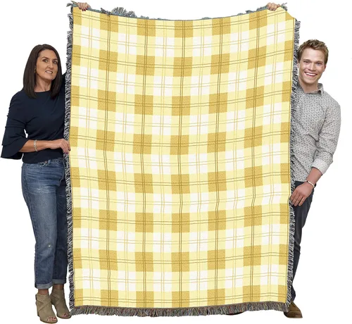Vista 18 de Pure Country Weavers - Manta a cuadros Black Watch Tartan - Tapicería de regalo tejida con patrones, de algodón - Fabricada en Estados Unidos (72x54)