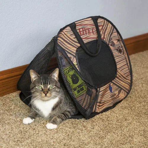 Vista 4 de SportPet Designs Transportador para gatos Pop Open (patrón)