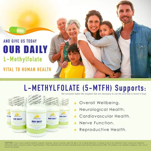 Vista 5 de Nuestro suplemento Daily Vites L-metilfolato (10 mg / 10000 mcg) – Cápsulas de folato activo de 5-MTHF para hombres y mujeres – Folato activo
