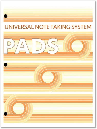 Vista 8 de BookFactory Sistema universal de toma de notas (notas Cornell) / cuaderno para tomar notas - 120 páginas, 8'' x 10'' - cubierta encuadernada