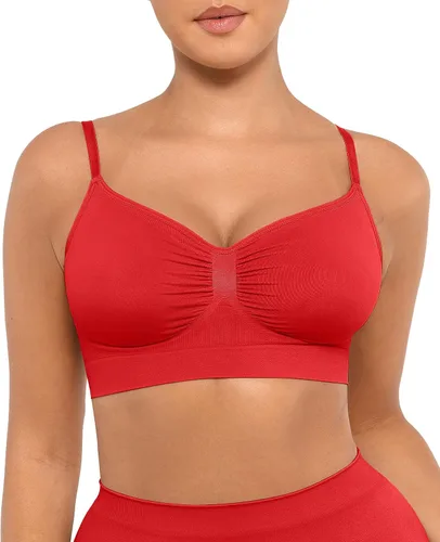 Vista 11 de FeelinGirl Bralettes para mujer con soporte, sujetadores cómodos sin aros, sin costuras, para uso diario