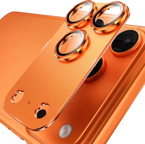 Vista 9 de YWXTW Protector de lente de cámara de vidrio templado para iPhone 14 Pro Max, protección de cobertura completa 3D, tecnología de círculo nocturno