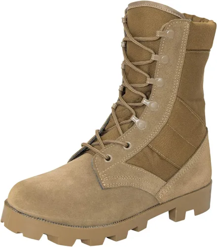 Vista 6 de Rothco Speedlace Jungle - Botas de senderismo tácticas resistentes de gamuza de piel de 8 pulgadas de alto Negro
