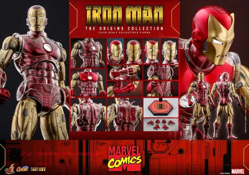 Vista 14 de Hot Toys 1:6 Iron Man - Colección Origins, multicolor