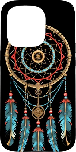 Vista 14 de Dreamcatcher Native American Indian Feathers Tribal Boho Case for iPhone 17