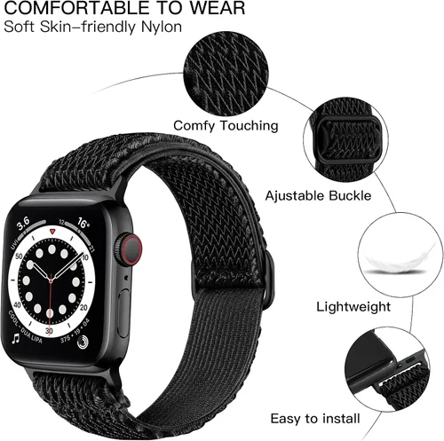 Vista 3 de Lerobo Paquete de 4 correas compatibles con Apple Watch de 1.732 pulgadas, 1.654 pulgadas, 1.772 pulgadas, 1.614 pulgadas, 1.575 pulgadas, 1.575