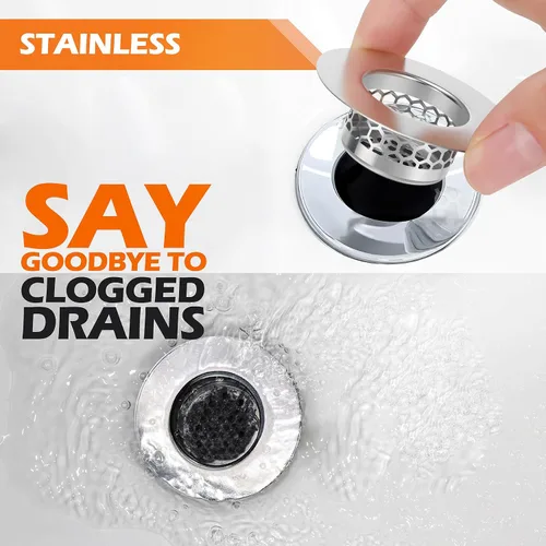 Vista 4 de Colador para Lavabo de Baño, Colador de Drenaje para Lavabo de Bañera, Atrapapelos para Lavandería, Pila de Trapeador, Utilidad, Fregadero