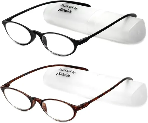 Vista 17 de Calabria 719 Flexie Gafas de Lectura Flexibles Ovaladas para Hombres y Mujeres Elegantes Plegables Lectores Ligeros Montura TR 90 Gafas Duraderas