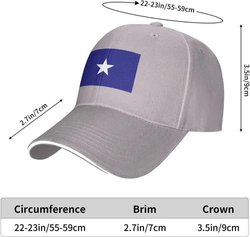 Vista 6 de QIZYOQA Bonnie Blue Flag Baseball Cap for Men Women Adjustable Funny Dad Hat
