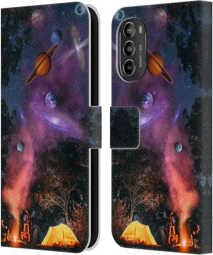 Vista 12 de Head Case Designs Officially Licensed Dave Loblaw Boy Painting Moon Clouds Sci-Fi and Surreal Leather Book Wallet Case Cover Compatible with