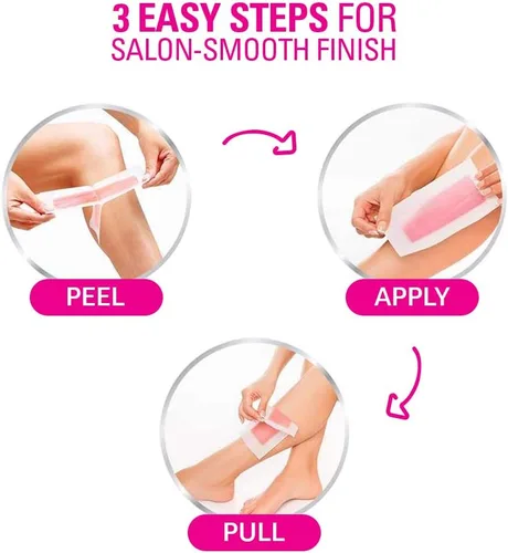 Vista 3 de Veet Kit de depilación de cuerpo completo, piel sensible (paquete de 20 tiras de cera)