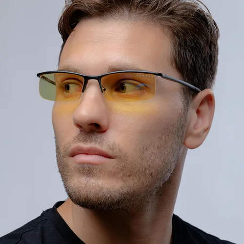 Vista 4 de Gunnar Emissary - Gafas para juegos y computadora, ónix, tinte ámbar ónice marco