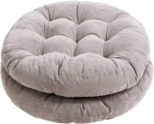 Vista 19 de Tiita Cojín de suelo de 22 pulgadas, cojín redondo para silla de exterior Redondo beige