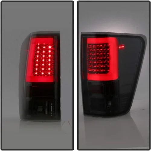 Vista 2 de ACANII - Para Nissan Titan 5.6L de 2004 a 2015, camión [nuevo estilo de tubo de luz LED], juego de luces traseras y luces de freno, set izquierdo +