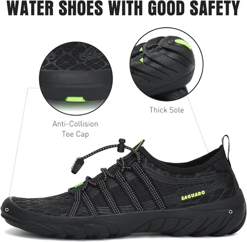 Vista 2 de SAGUARO Zapatos deportivos acuáticos unisex de secado rápido para playa piscina mar