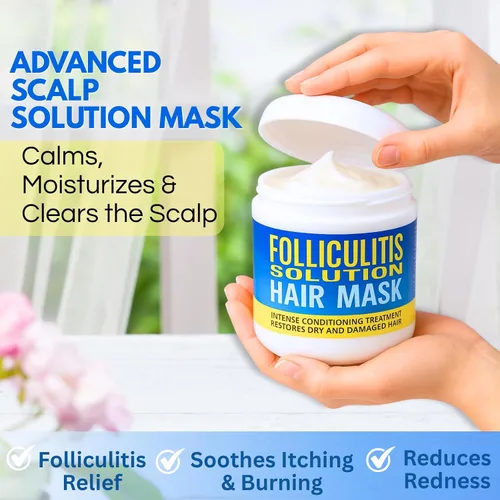 Vista 2 de Foliculitis Solución Mascarilla Capilar para Foliculitis Cuero Cabelludo - 6.0 oz